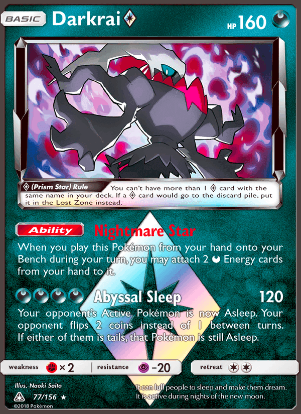 Darkrai ◇, card 77 from Ultra Prism