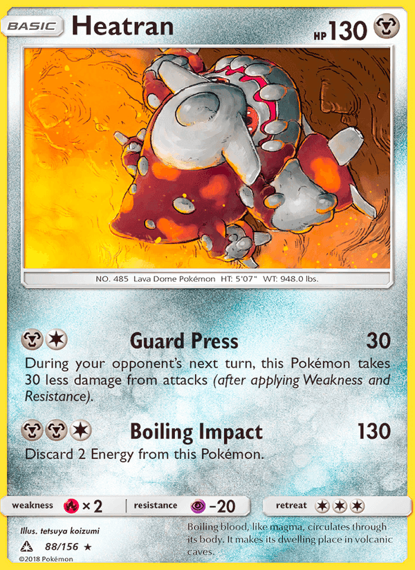 Heatran, carta 88 di Ultra Prism