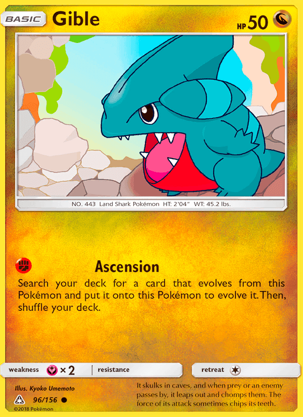 Gible, card 96 from Ultra Prism