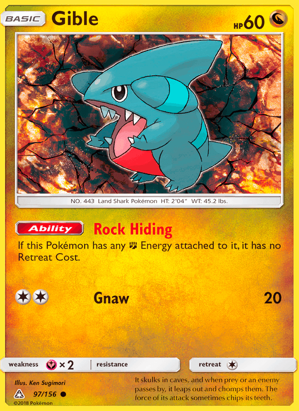 Gible, card 97 from Ultra Prism