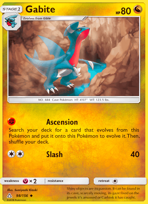 Gabite, card 98 from Ultra Prism