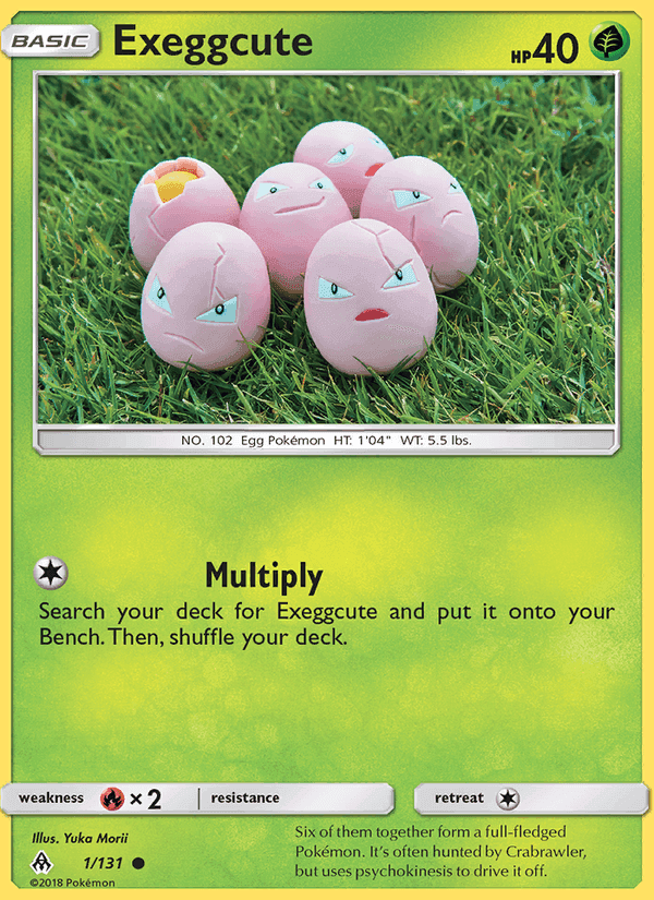 Exeggcute, card 1 from Forbidden Light