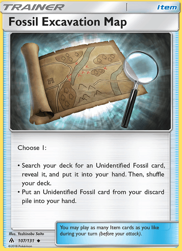 Fossil Excavation Map, card 107 from Forbidden Light