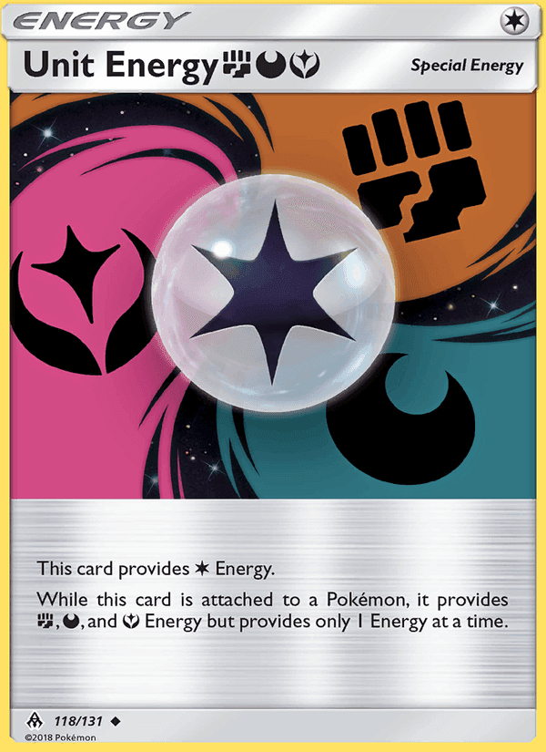 Unit Energy FightingDarknessFairy, card 118 from Forbidden Light