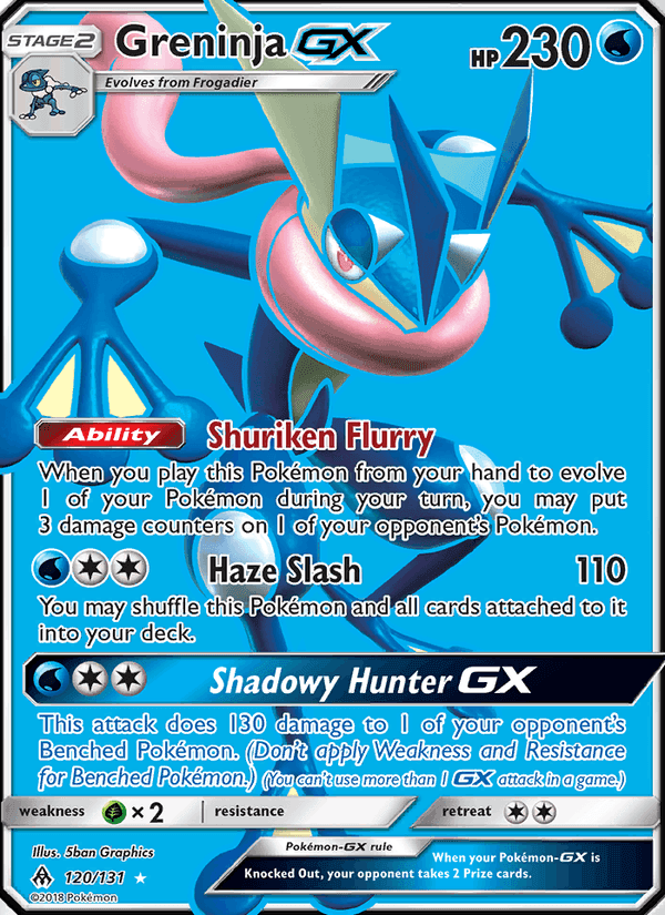 Greninja GX, card 120 from Forbidden Light