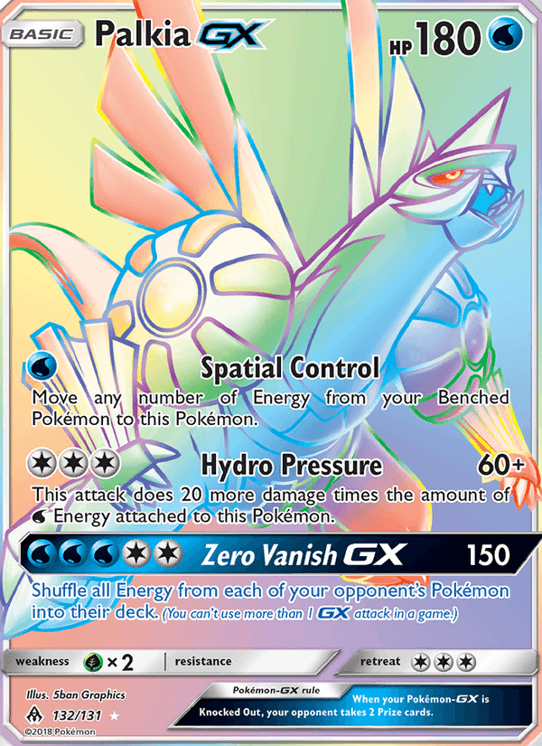 Palkia GX, card 132 from Forbidden Light