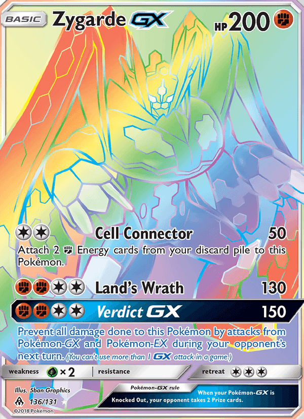 Zygarde GX, card 136 from Forbidden Light