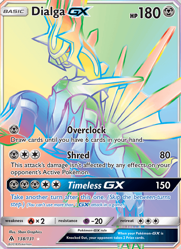 Dialga GX, card 138 from Forbidden Light
