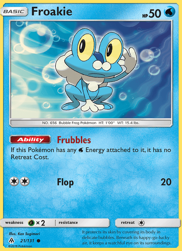 Froakie, card 21 from Forbidden Light