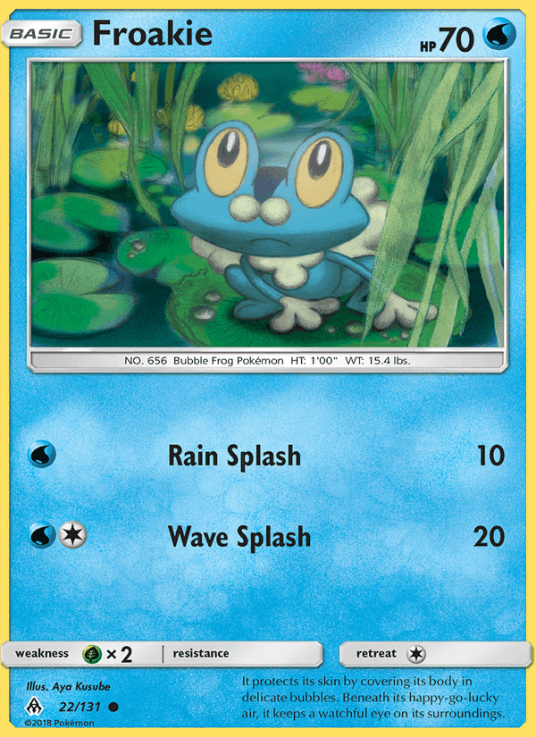 Froakie, card 22 from Forbidden Light