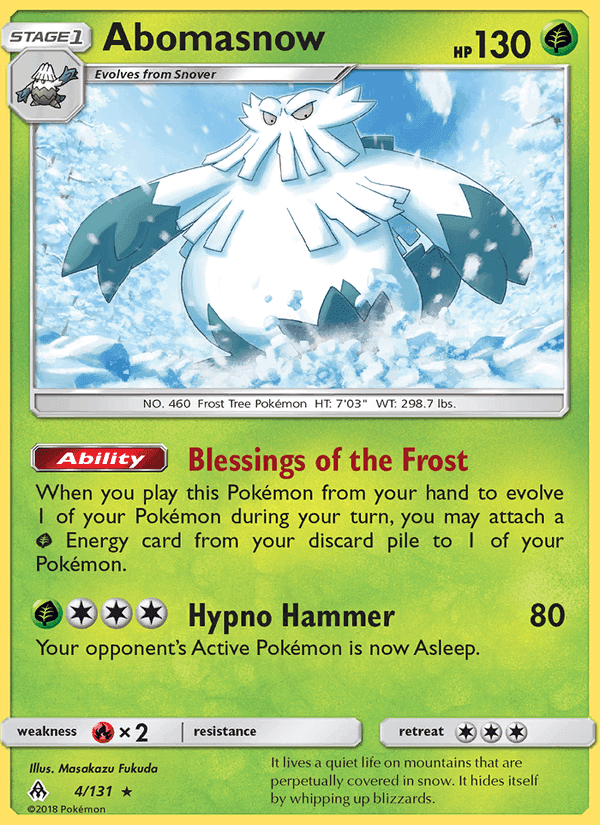Abomasnow, carta 4 di Forbidden Light