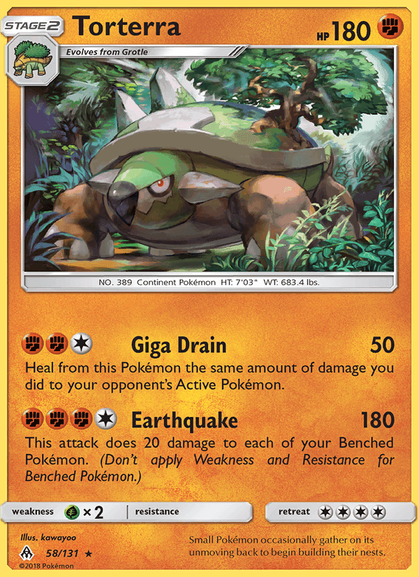 Torterra, card 58 from Forbidden Light