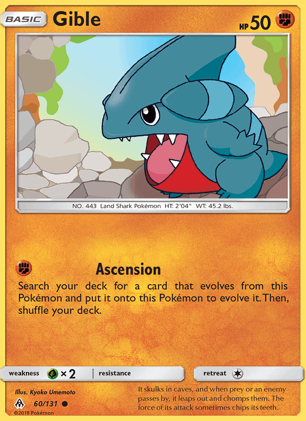 Gible, card 60 from Forbidden Light