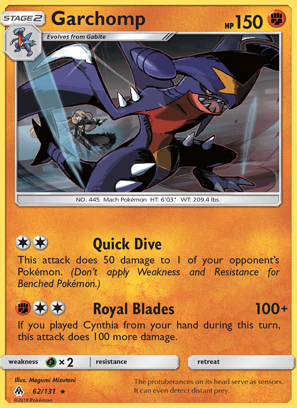 Garchomp, card 62 from Forbidden Light