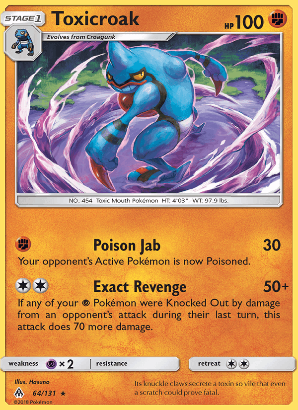 Toxicroak, card 64 from Forbidden Light