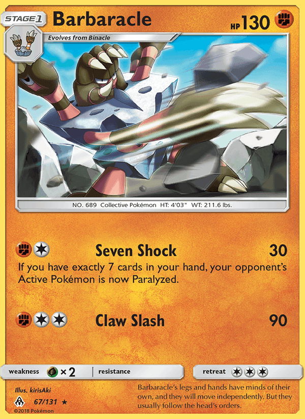 Barbaracle, card 67 from Forbidden Light