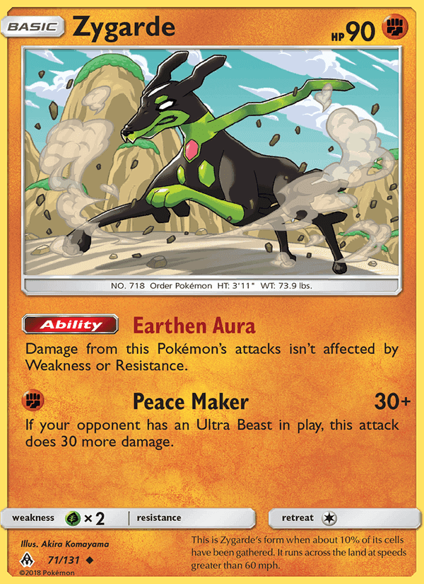 Zygarde, card 71 from Forbidden Light