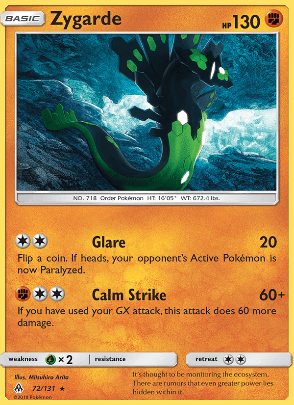 Zygarde, card 72 from Forbidden Light