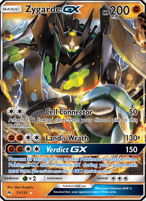 Zygarde GX, card 73 from Forbidden Light