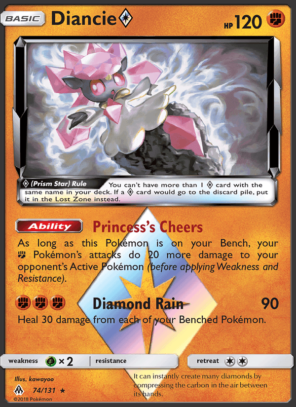 Diancie ◇, card 74 from Forbidden Light