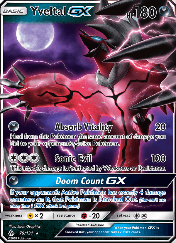 Yveltal GX, card 79 from Forbidden Light