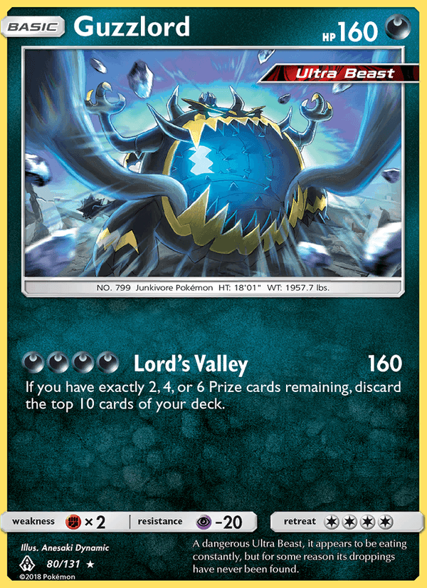 Guzzlord, card 80 from Forbidden Light