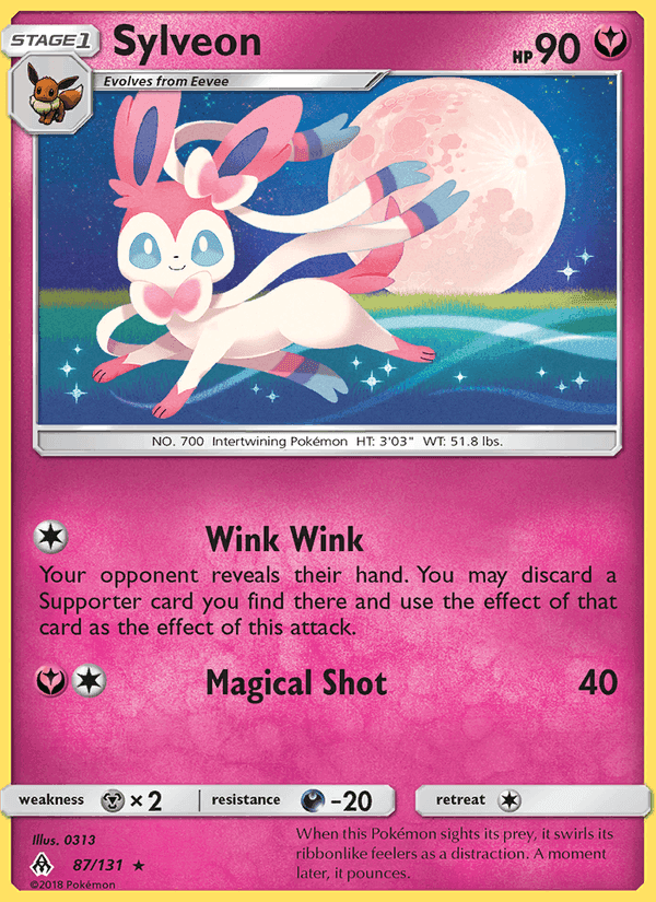 Sylveon, card 87 from Forbidden Light