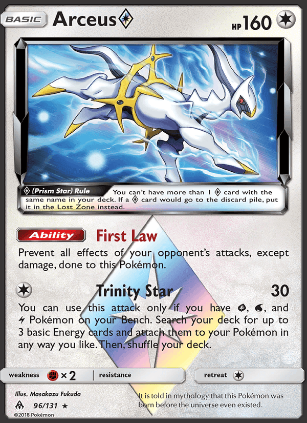 Arceus ◇, card 96 from Forbidden Light