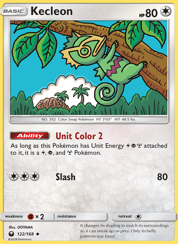 Kecleon, carta 122 di Celestial Storm