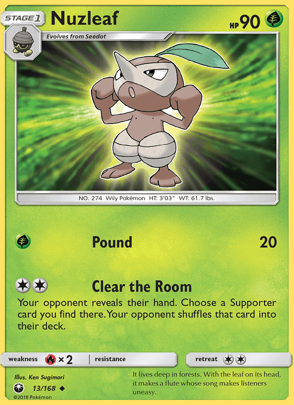 Nuzleaf, card 13 from Celestial Storm