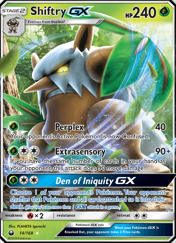 Shiftry GX, card 14 from Celestial Storm