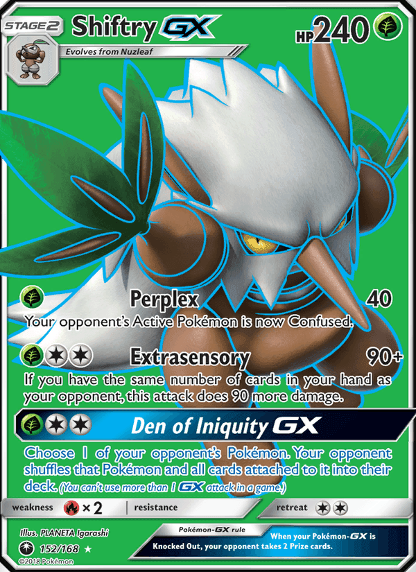 Shiftry GX, card 152 from Celestial Storm