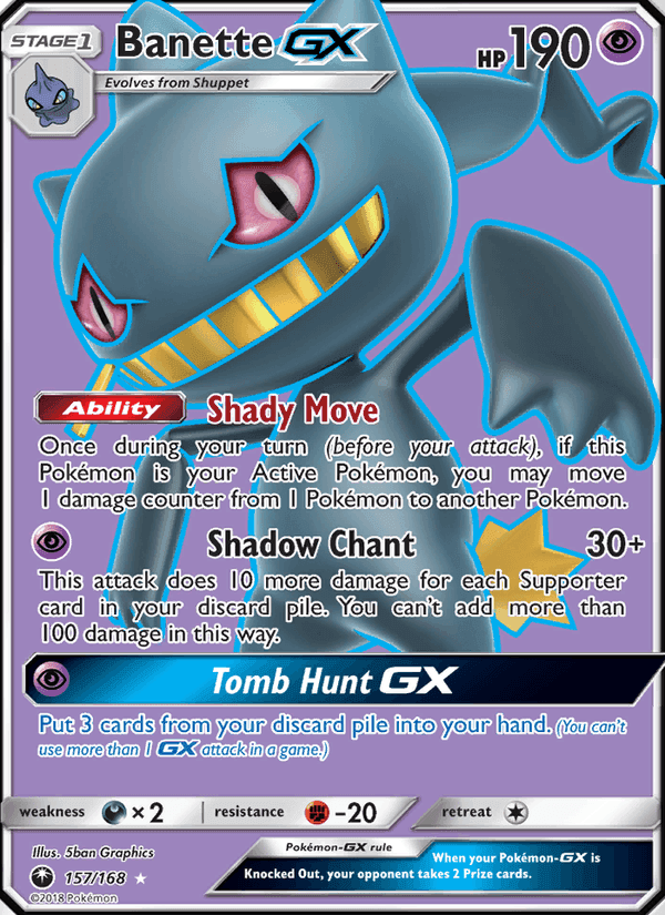 Banette GX, card 157 from Celestial Storm