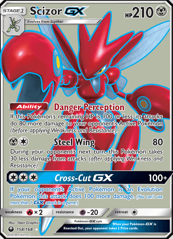 Scizor GX, card 158 from Celestial Storm