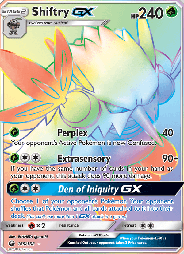 Shiftry GX, carta 169 di Celestial Storm