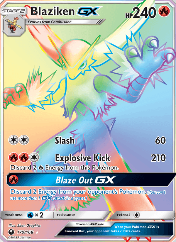 Blaziken GX, card 170 from Celestial Storm