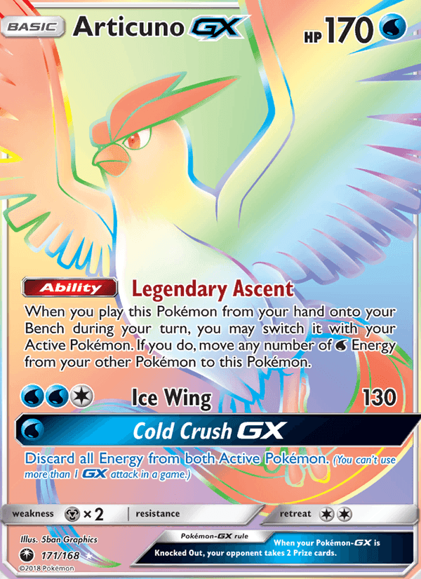 Articuno GX, card 171 from Celestial Storm