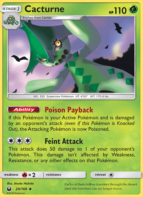 Cacturne, carte 20 de Celestial Storm
