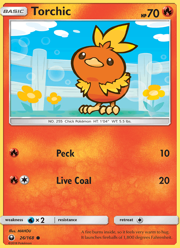 Torchic, card 26 from Celestial Storm