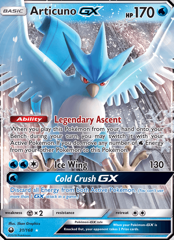 Articuno GX, card 31 from Celestial Storm