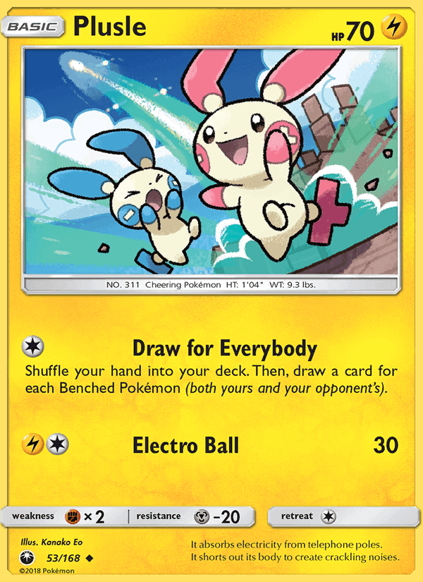 Plusle, card 53 from Celestial Storm