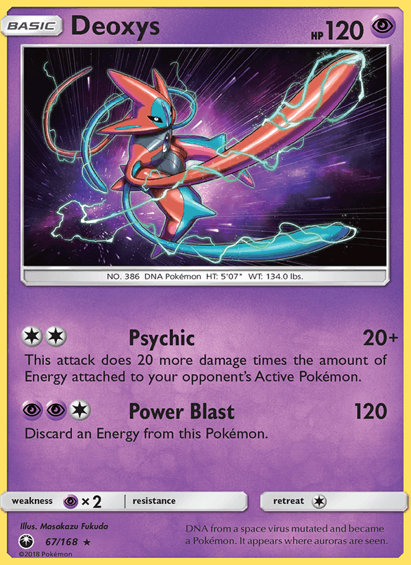 Deoxys, card 67 from Celestial Storm