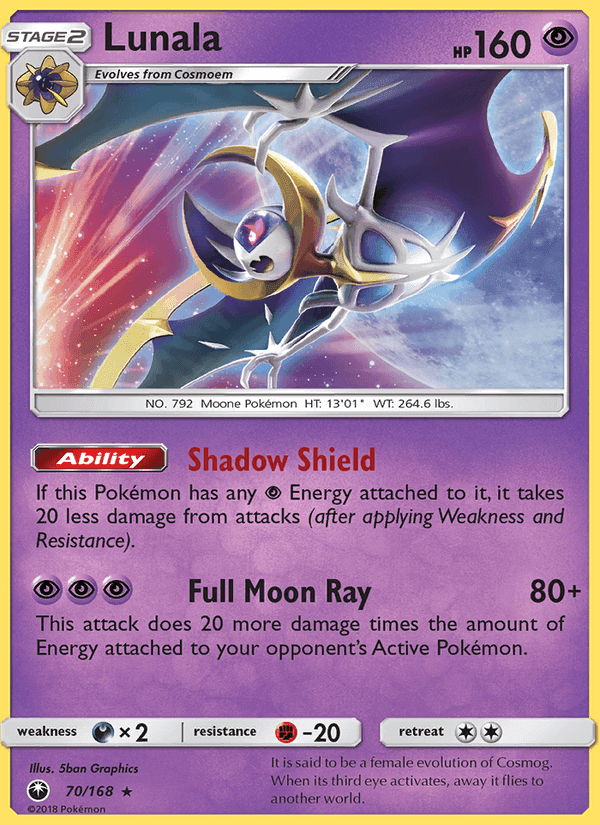 Lunala, card 70 from Celestial Storm