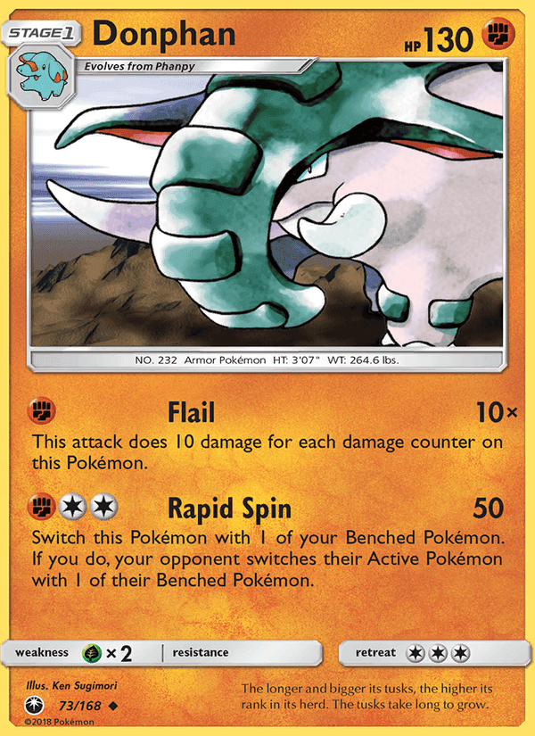 Donphan, card 73 from Celestial Storm