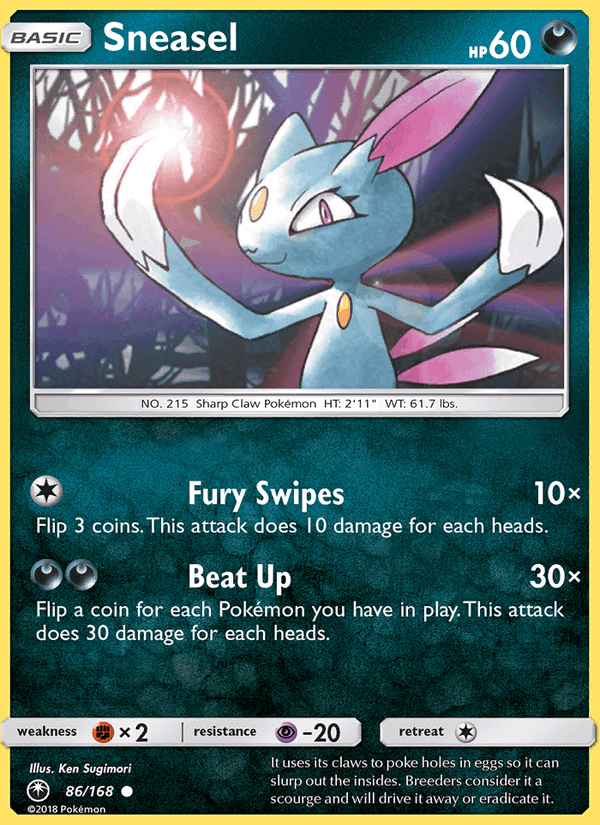 Sneasel, card 86 from Celestial Storm