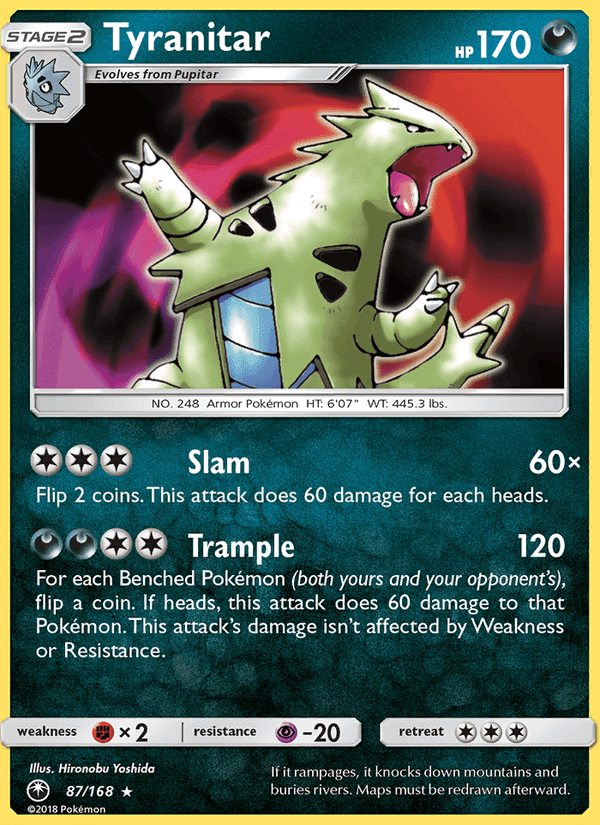 Tyranitar, carta 87 de Celestial Storm