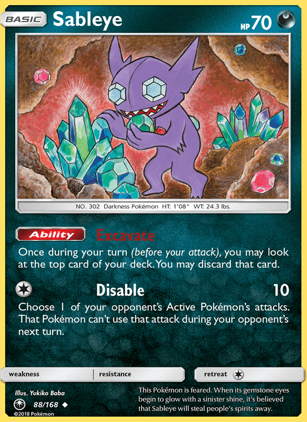 Sableye, card 88 from Celestial Storm
