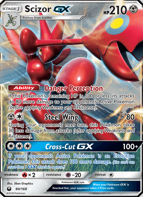 Scizor GX, card 90 from Celestial Storm