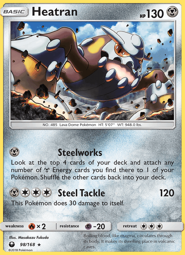 Heatran, card 98 from Celestial Storm