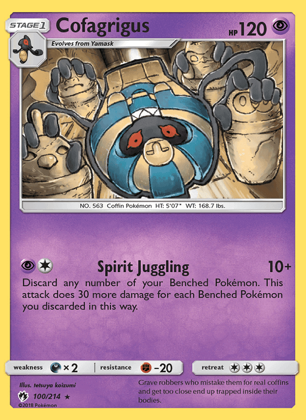 Cofagrigus, card 100 from Lost Thunder